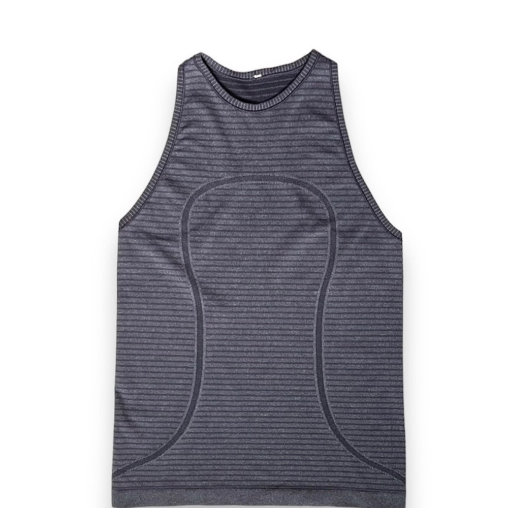 Lululemon Run Swiftly Tech Tank Top High Neck 8/M Tonal Heathered Black Grape